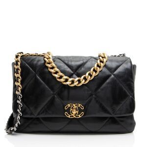 Chanel Lambskin 19 Maxi Flap Shoulder Bag